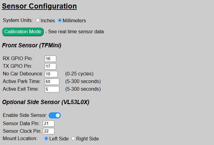 Sensor Config