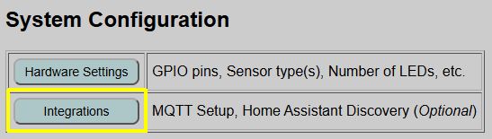 integration button