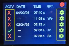 Touch Alarm List