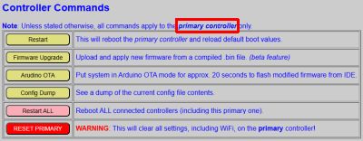 Primary Commands Interface