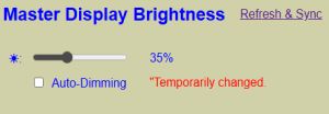 Web App Brightness Slider