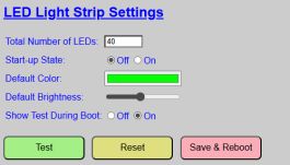 LED Strip Settings