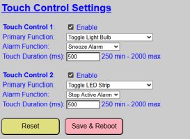 Touch Sensor Config Interface
